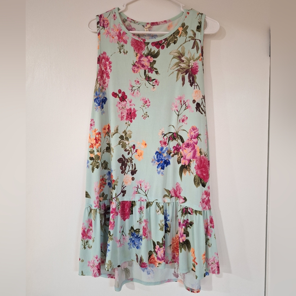 BELLAMIE Sleeveless Floral Tunic Top | Size XL